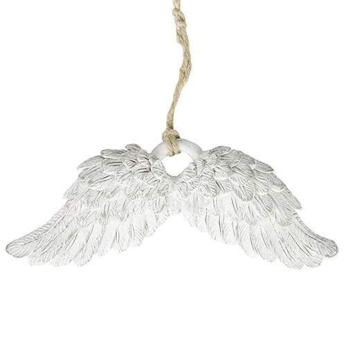 Hanging Angel Wing in White for Funeral or Memorial
