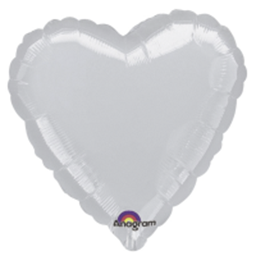 Silver Heart Foil balloon