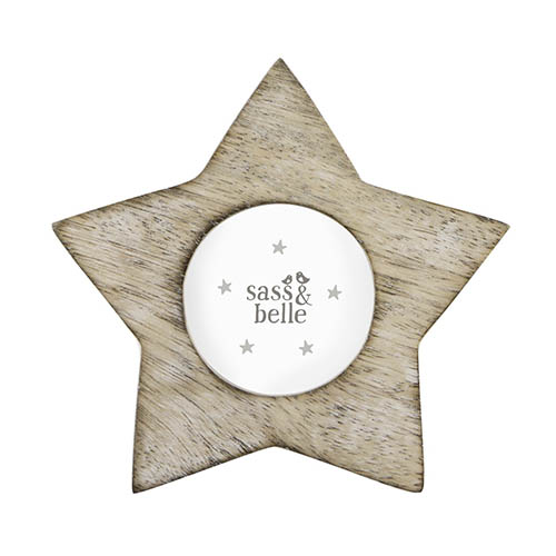 Star Shaped Wood Photo Frame