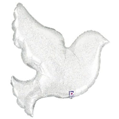 White dove balloon 34" in foil