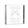 Personalised Guardian Angel Wings Large Crystal Memorial Token