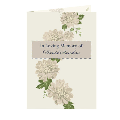Personalised In Loving Memory Flower Sympathy Card
