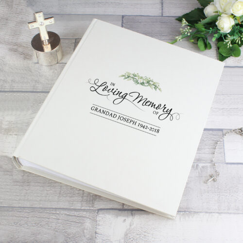 Personalised In Loving Memory Traditional Memorial Album